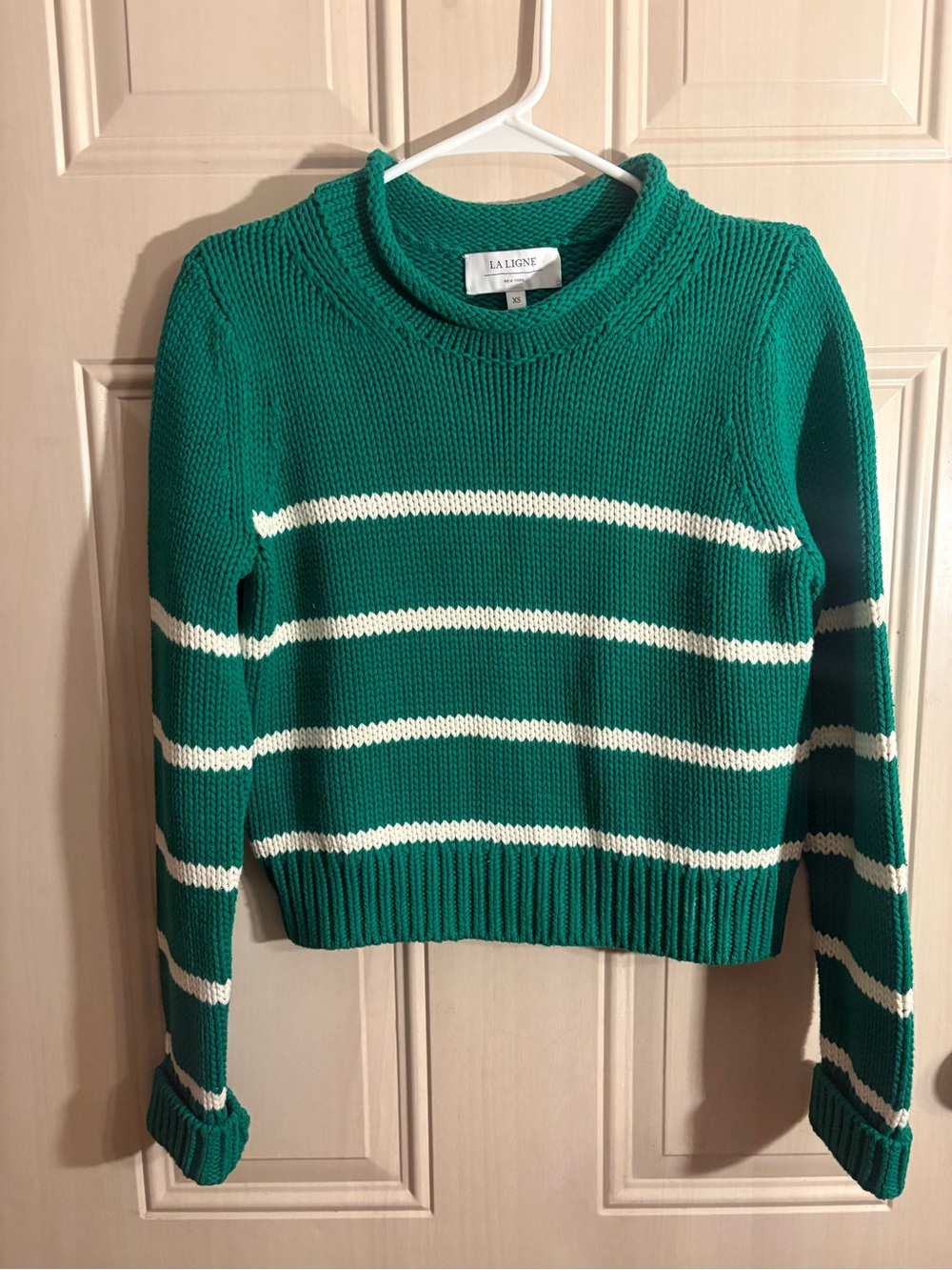 La Ligne Sakara Mini Marina Crewneck Sweater XS Women’s Knit Stripes Preppy